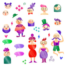 Charger l'image dans la galerie, Pochoirs Personnages