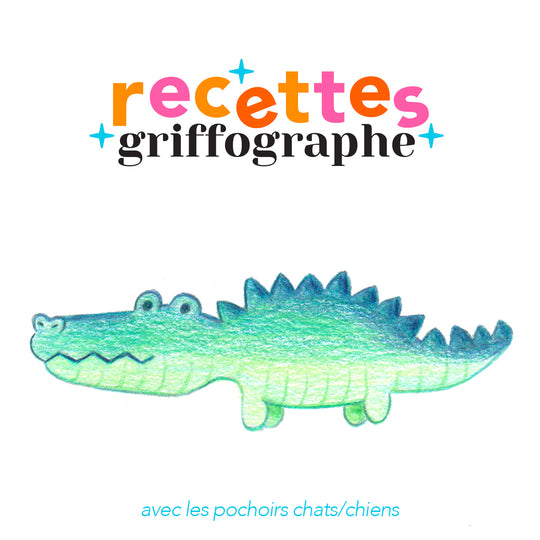 dessin crocodile crayons de couleur